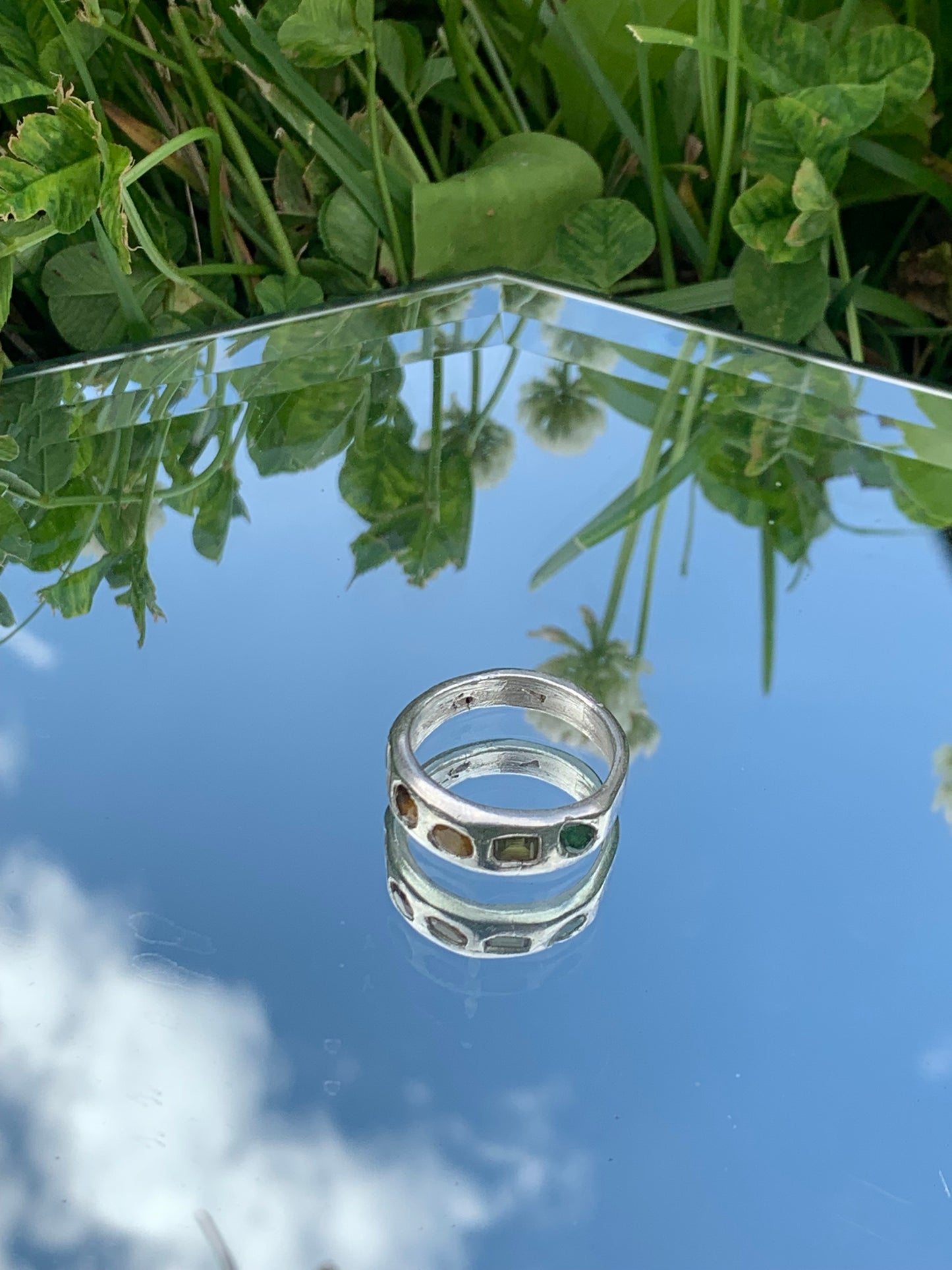 xx Tourmaline Rainbow Ring - sz 7.5